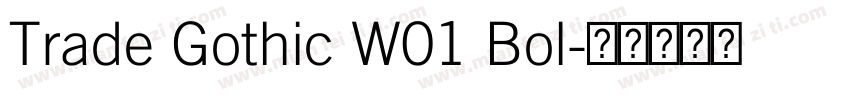 Trade Gothic W01 Bol字体转换